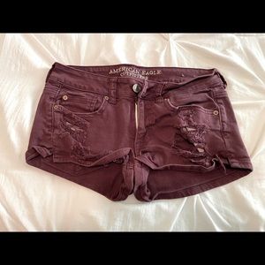 American Eagle Maroon Shorts